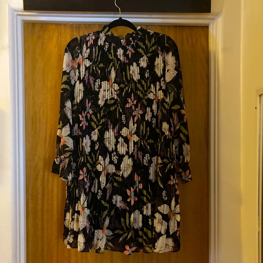 Böhme pleated floral midi dress